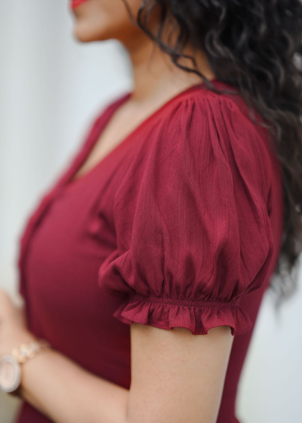 Dark Cherry Glow – Rich Elegance with a Radiant Touch