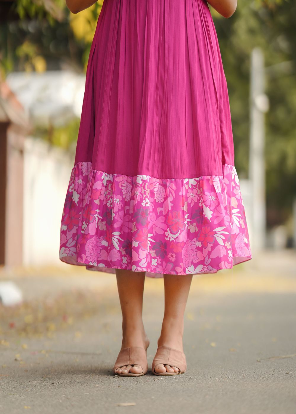 Blush Garden Floral Printed Dress