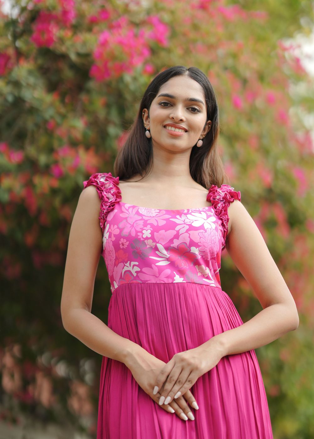 Blush Garden Floral Printed Dress