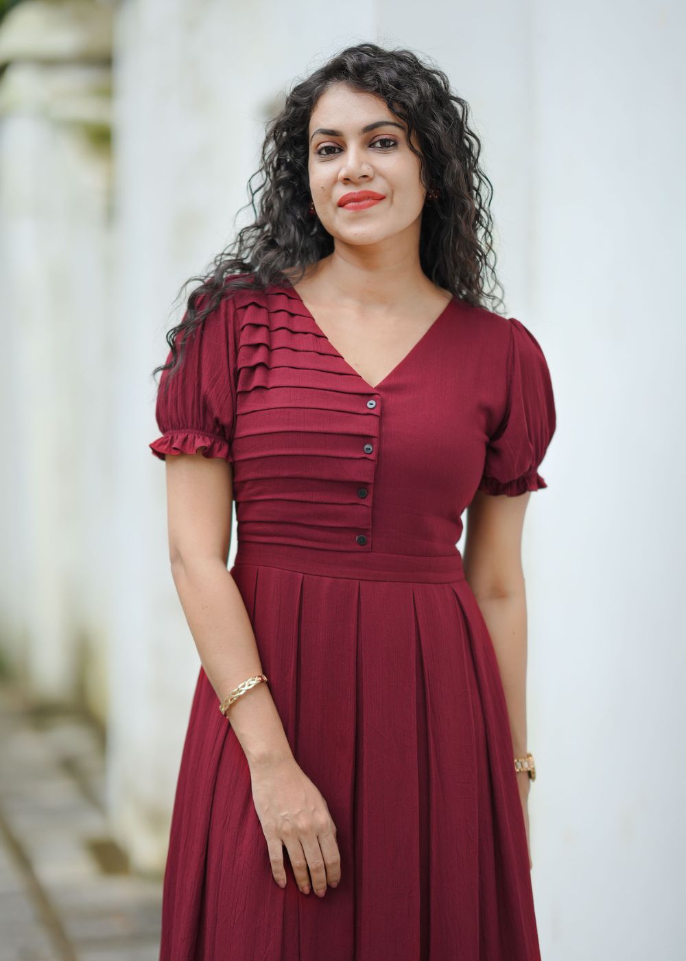 Dark Cherry Glow – Rich Elegance with a Radiant Touch