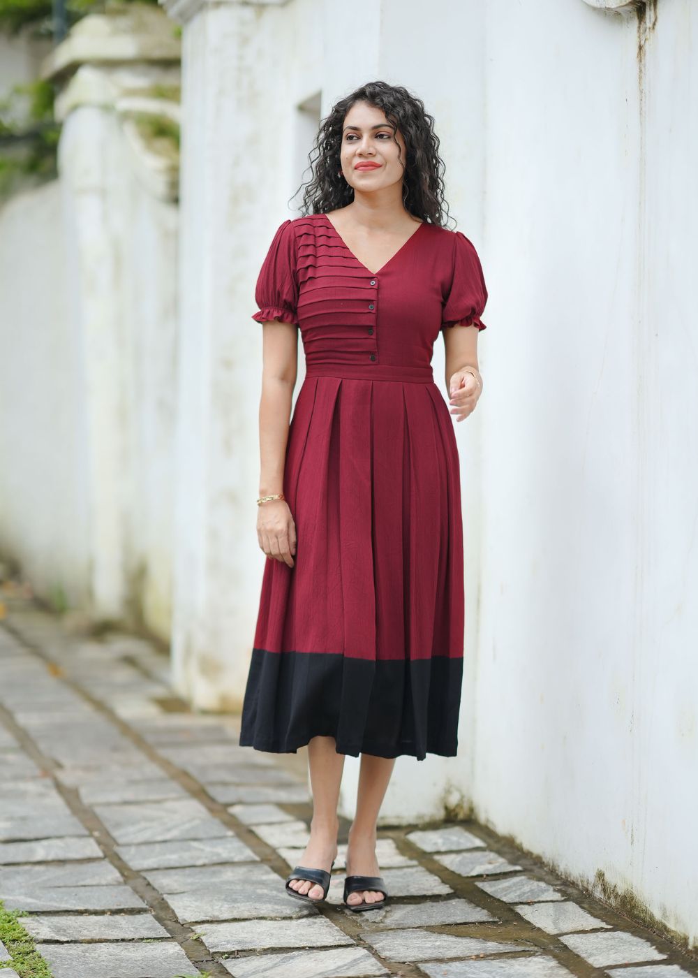 Dark Cherry Glow – Rich Elegance with a Radiant Touch