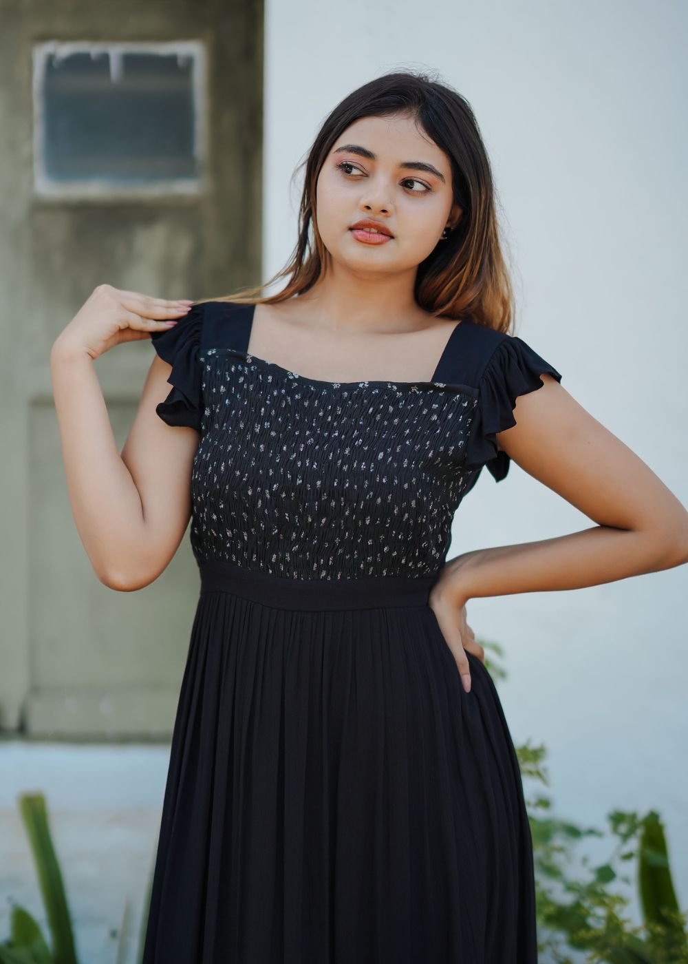 Onyx Bloom Floral Maxi Dress