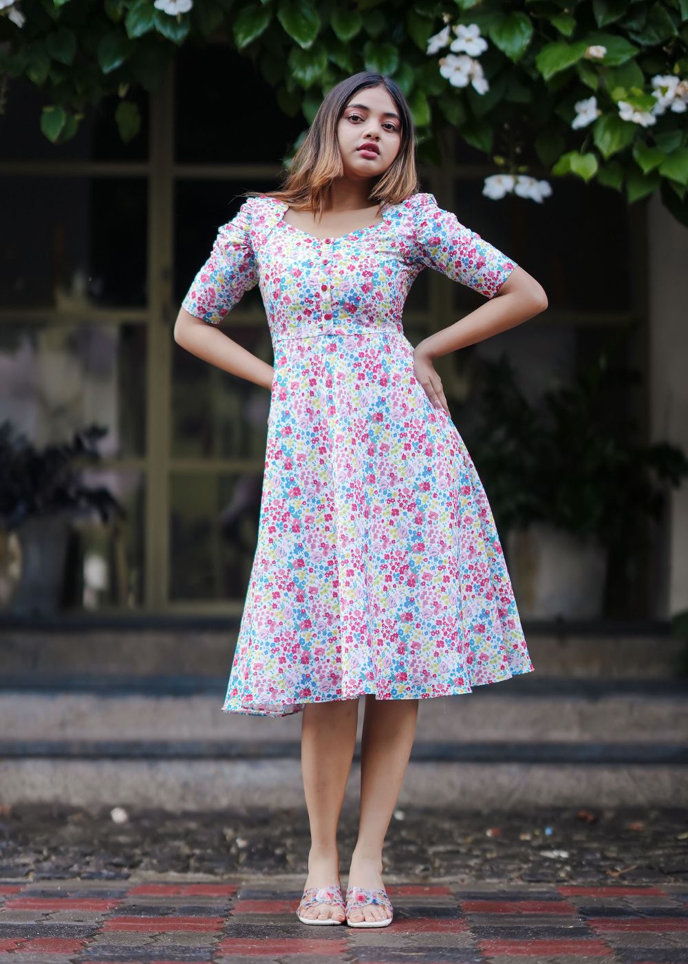 Blossom Song Dress – Graceful Floral Harmony in a Breezy Silhouette