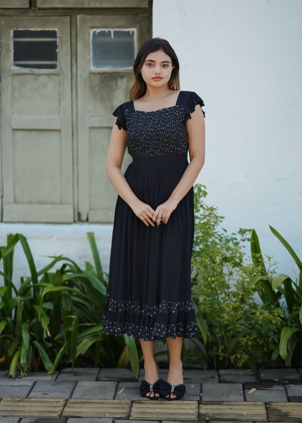 Onyx Bloom Floral Maxi Dress