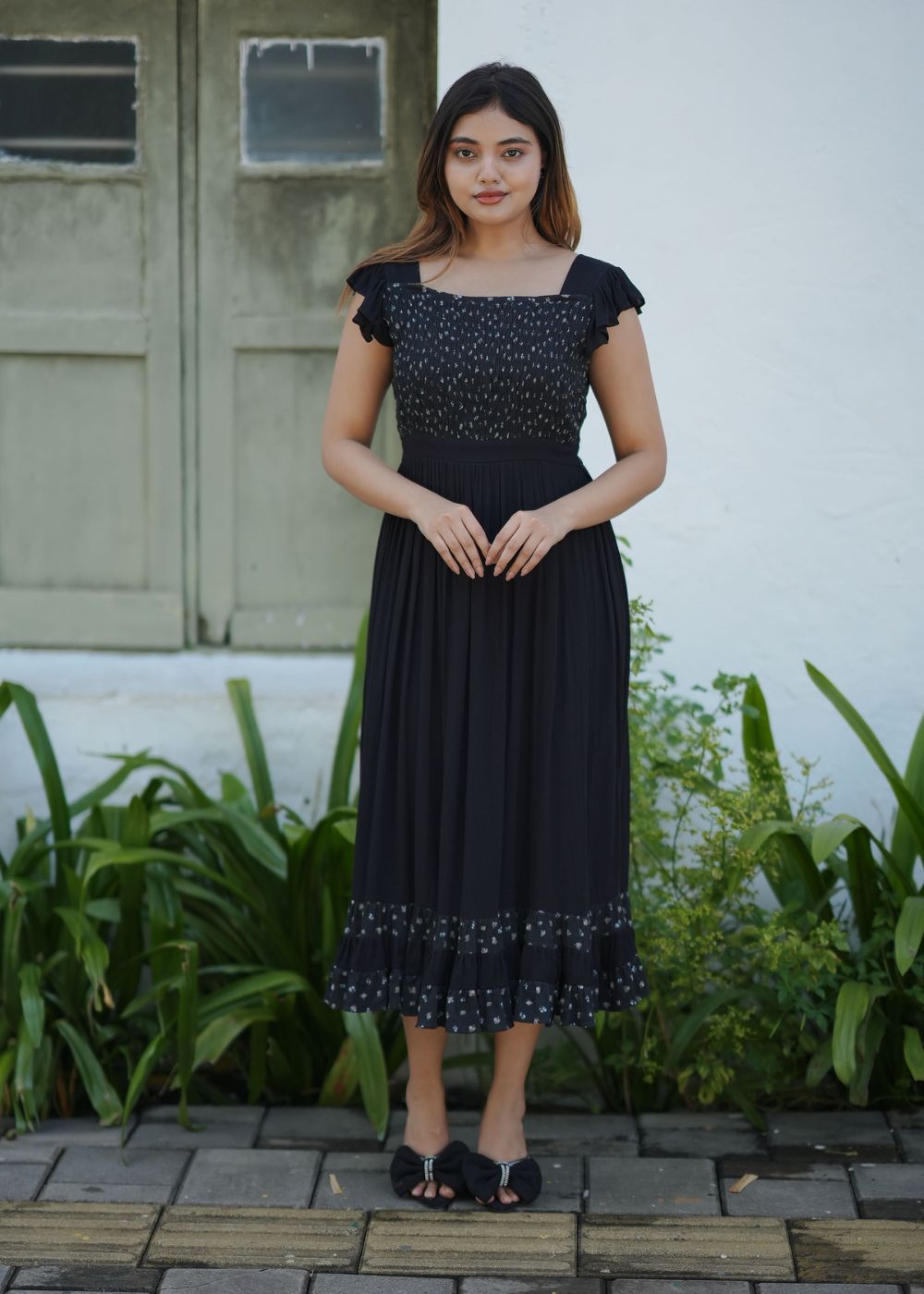 Onyx Bloom Floral Maxi Dress