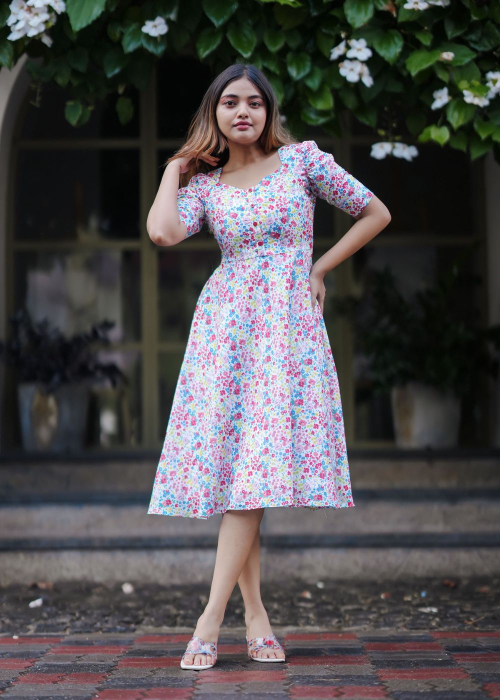Blossom Song Dress – Graceful Floral Harmony in a Breezy Silhouette