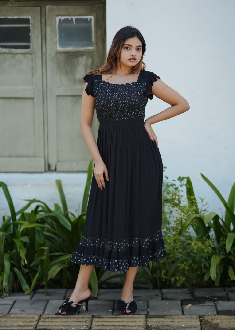 Onyx Bloom Floral Maxi Dress