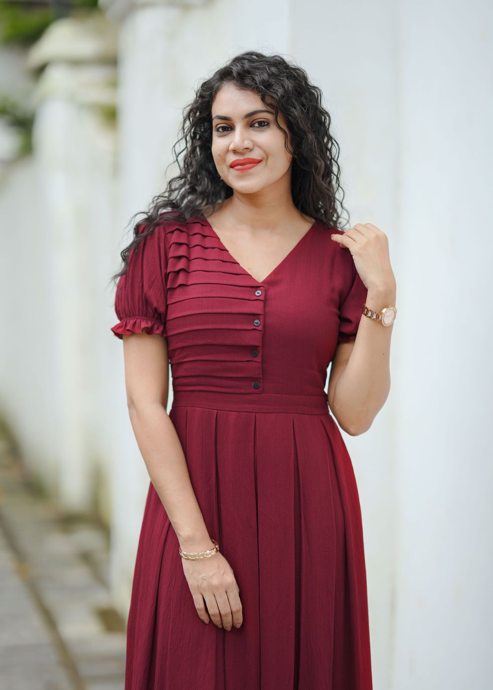 Dark Cherry Glow – Rich Elegance with a Radiant Touch