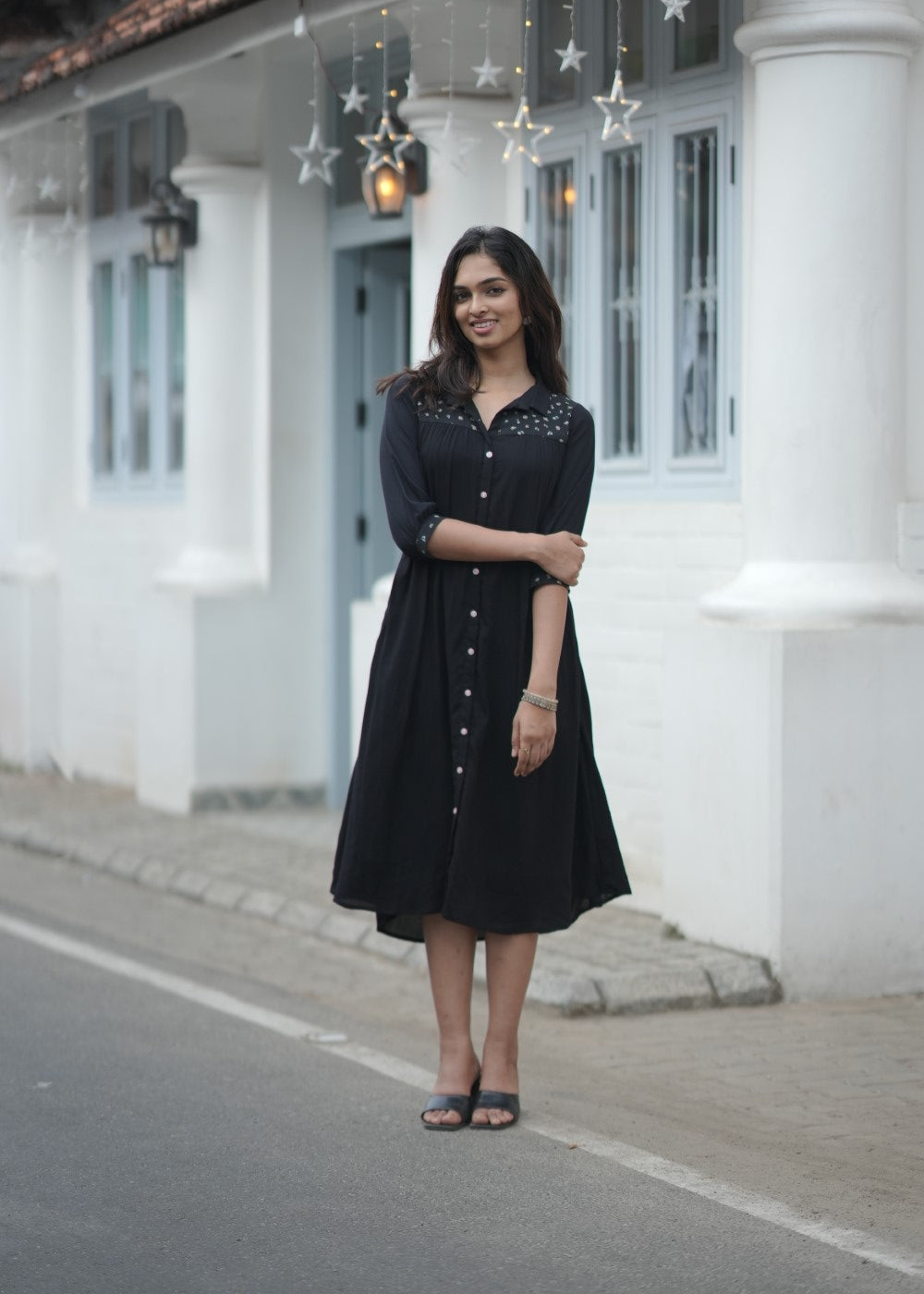 Midnight Bouquet Co-Ord Set – Dark Floral Elegance with Contemporary Charm