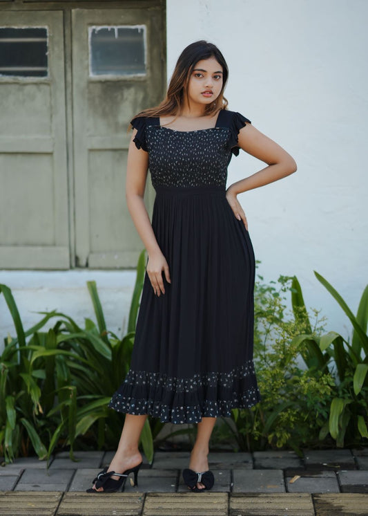 Onyx Bloom Floral Maxi Dress